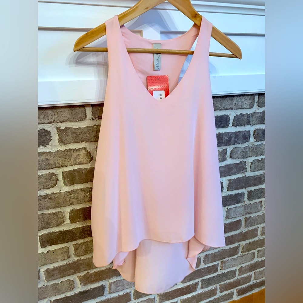 NEW! ALLISON JOY for EVEREVE | chiffon racerback top, size Medium